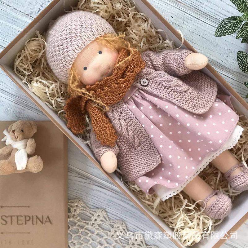 Cotton Body Waldorf Doll Doll Artist Handmade Mini Dress-up Doll DIY Waldorf Doll