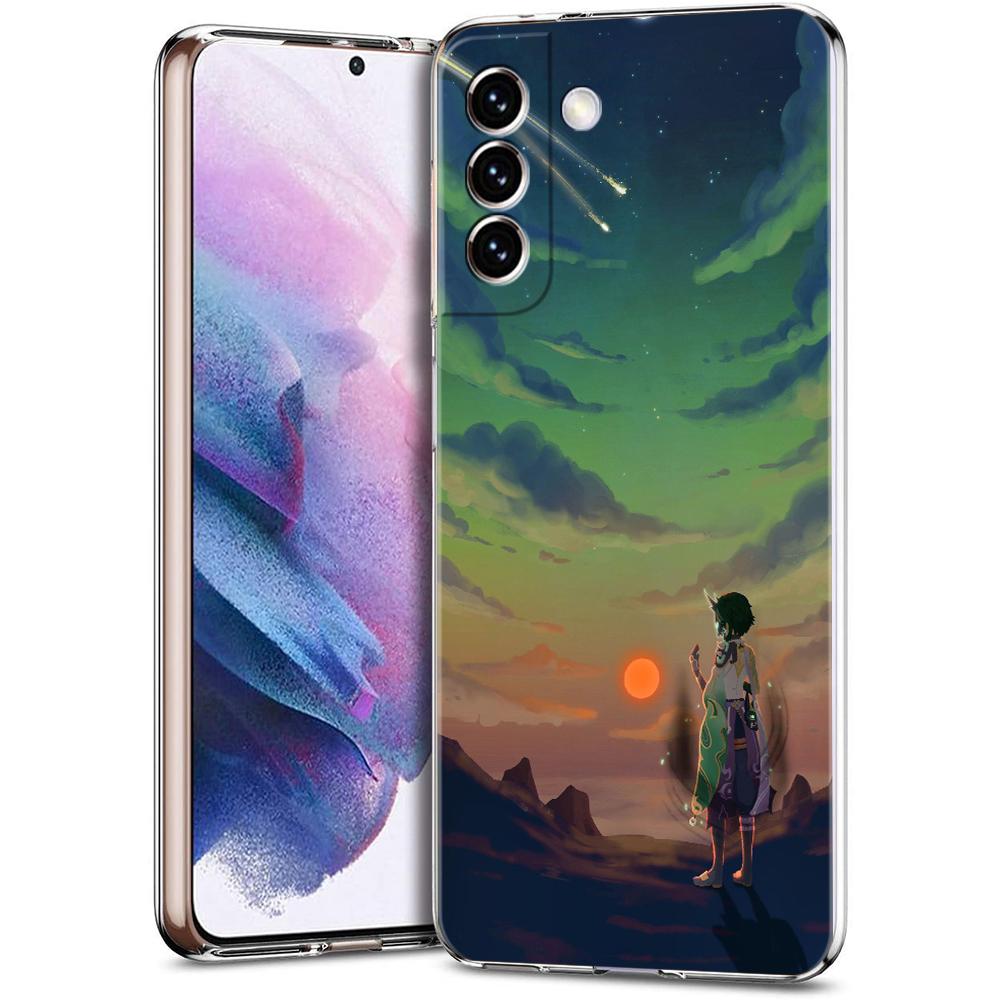 Genshin Impact Game Landscape Phone Case For Samsung Galaxy S24 Plus S23 S22 S21 S20 FE Ultra 5G S10 S10E S9 Soft Clear Cover