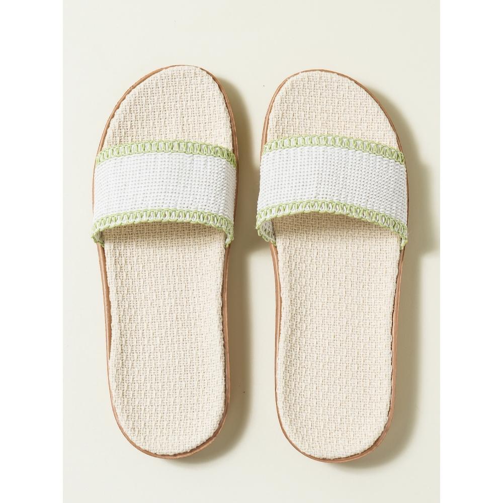 Daiso Color Line Linen Slippers 250 Mm