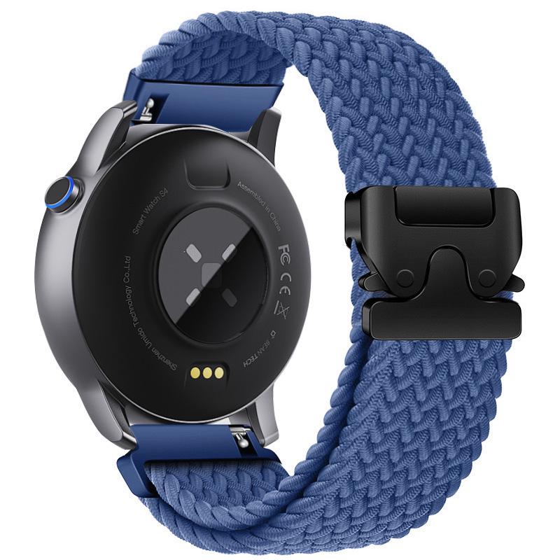 Cinturino in Nylon Intrecciato Compatibile per Huawei GT5 e Samsung Watch4567 con Fibbia ad Ombrello
