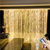 Fairy Garland Lights LED Curtain String Lights USB 8Modes with Remote Control for Bedroom Wedding Christmas Home Decoration