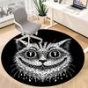 1pc Whiskers Whimsy Office Round Area Rug, Under Office Chairs Bedroom Living Room Home Decor, Room Deco, Available in Various Sizes