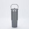 30 Oz Stainless Steel Travel Tumbler With Handle Straw Lid Car Outdoor Use Insulated Water Bottle