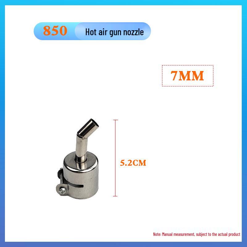 Multi-Model Hot Air Gun Nozzle Set - Straight, Angled, Bent for 850/858 Desoldering Stations