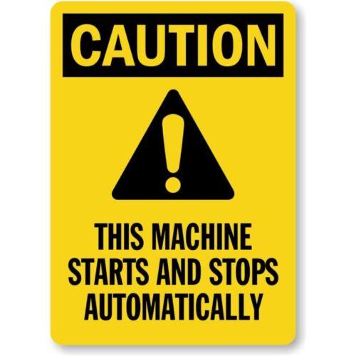 

Automatic Machine Caution Aluminum Weatherproof Sign pAluminum 20x30cm（7.8x11.8inch）
