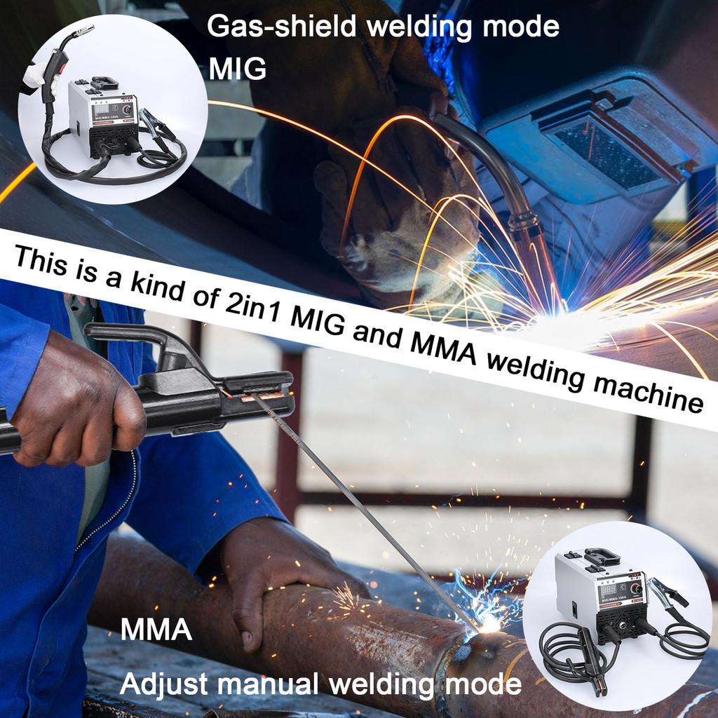 2 In 1 IGBT 220V Inverter Welder MIG MMA Welding Machine DC Automatic Wire Feeding Contact Welding Non-Gas Gas-Shielded ARC Welder