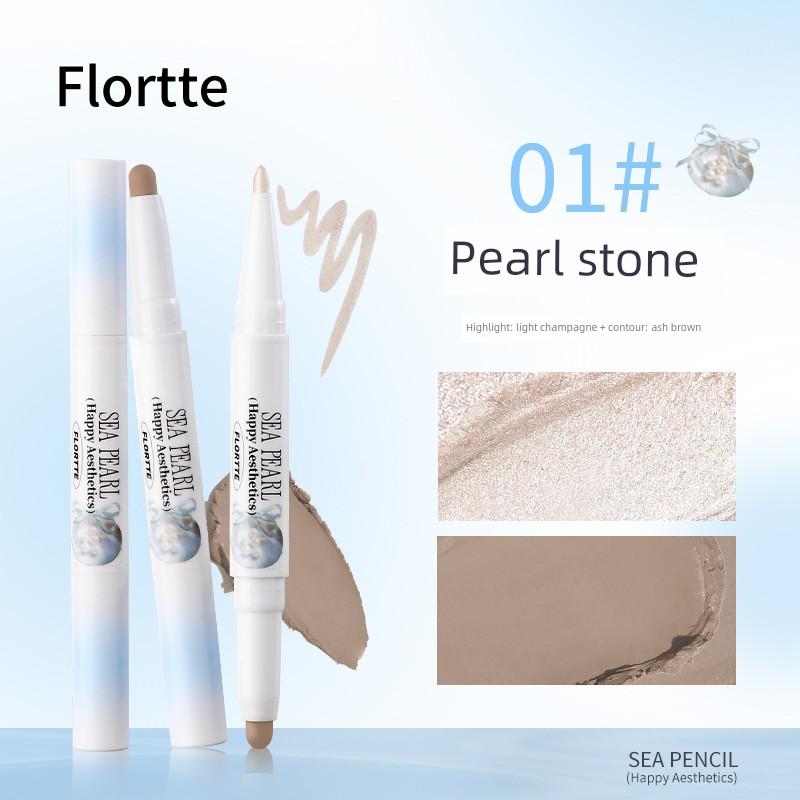 Pix Gel Eyeliner Flortte Seria Sticlă Marea cu Pensulă Tip Lamă la Ambele Capete, Neted și Rezistent la Pete pentru Începători
