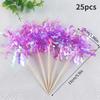 25-Piece Cake Decoration Set Colorful Edging Raindrop Design Birthday Baking Cake Topper Party Decoration Accessories
