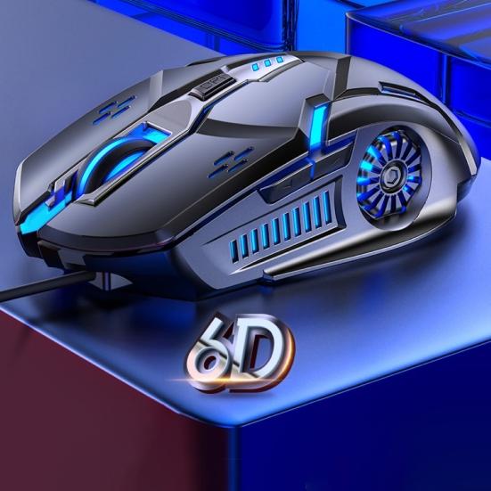 Leise/Ton USB Kabelgebundene Verstellbare Licht Gaming 6-Tasten 3200DPI Maus für PC