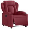 Electric Recliner Chair Wine Red Fabric