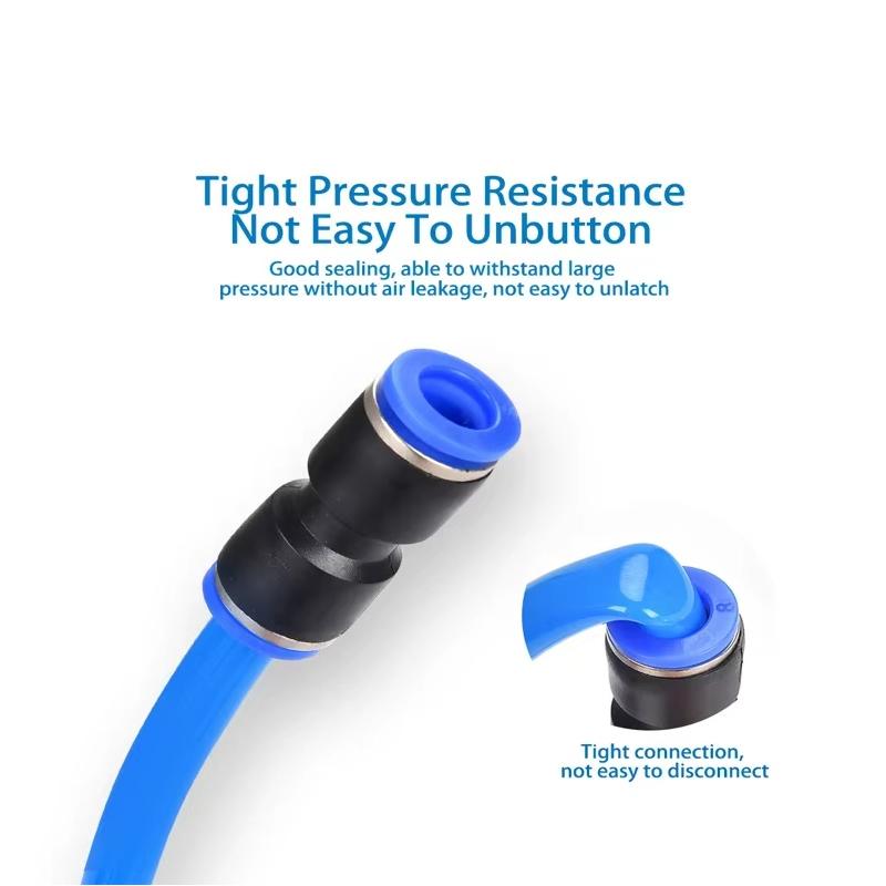 60PCS Boxed Set Air Straight Pneumatic Fittings PU Series Water Pipes Quick Release Connector Plastic Hose Couplings PU 4 6 8mm