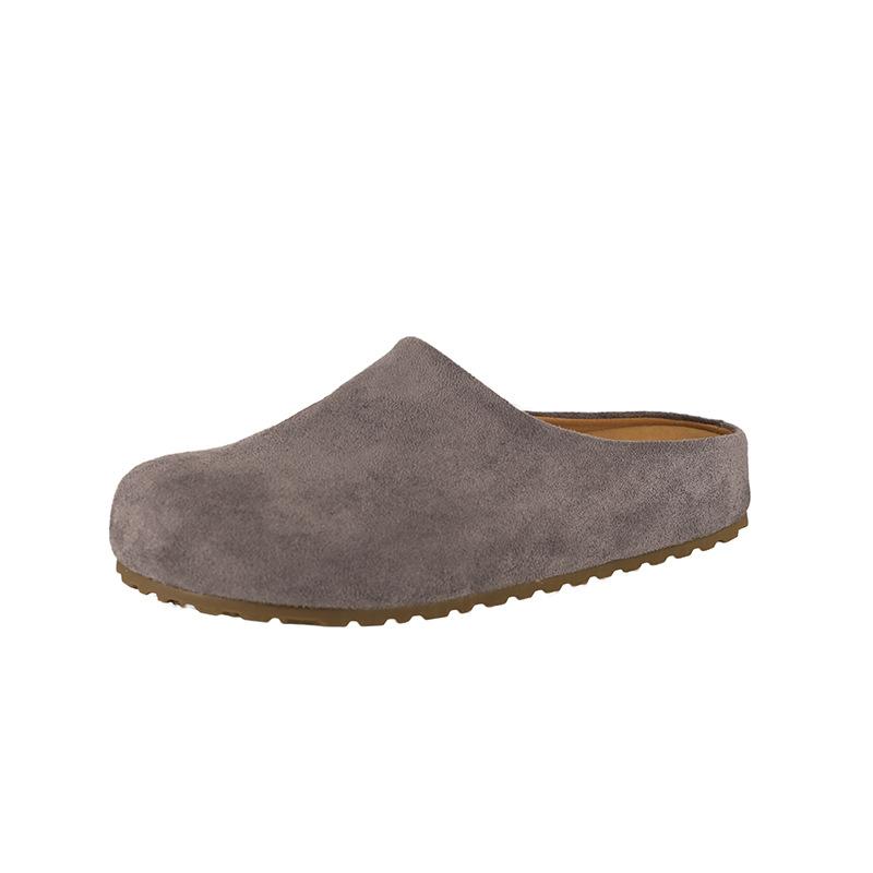 Thick-bottomed bag head, half slippers for women, half support for spring pregnant women, non-slip retro, ugly and cute Boken