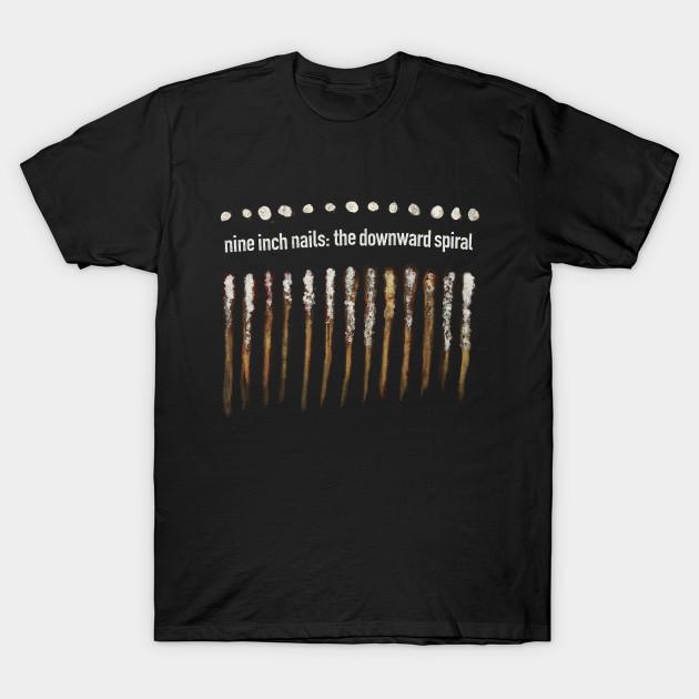 

Men Black Print T-shirt Nine Inch Nails No-Cut Transfer Paper Print Cotton Tshirt L чёрный
