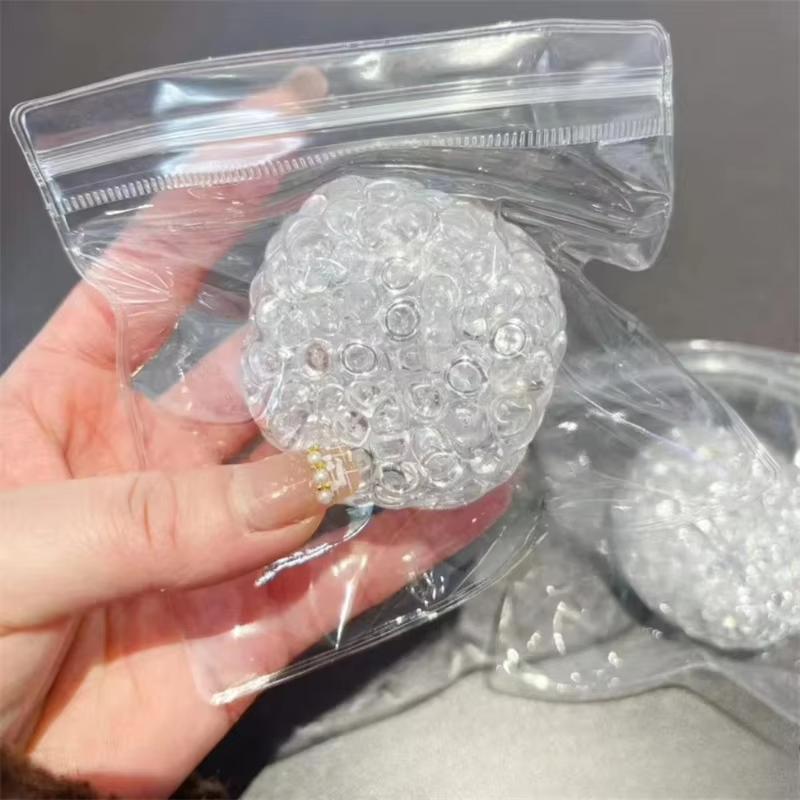 Kids Childrens 1PC Funny Squishy Stress Ball - Sensory Fidget Toy for Anxiety Relief, Ice Beads Texture, Relaxation Squeeze Toy for Adults