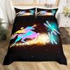 Unicorn Duvet Cover Twin King Cartoon Castle Comforter Cover Dreamy Magical Animal Bedding Set Rainbow Stars Bedspreads Cover