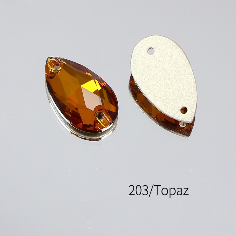 Dongzhou Crystals Sewing Accessories Waterdrop Shape Flatback Rhinestones for Garments & Shoes Crystal Stone Beads