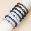 8mm Pink Purple Glass Beads Evil Eye Bracelets for Women Handmade Beaded Resin Blue Eye Bracelet Turkish Lucky Zircon Gifts