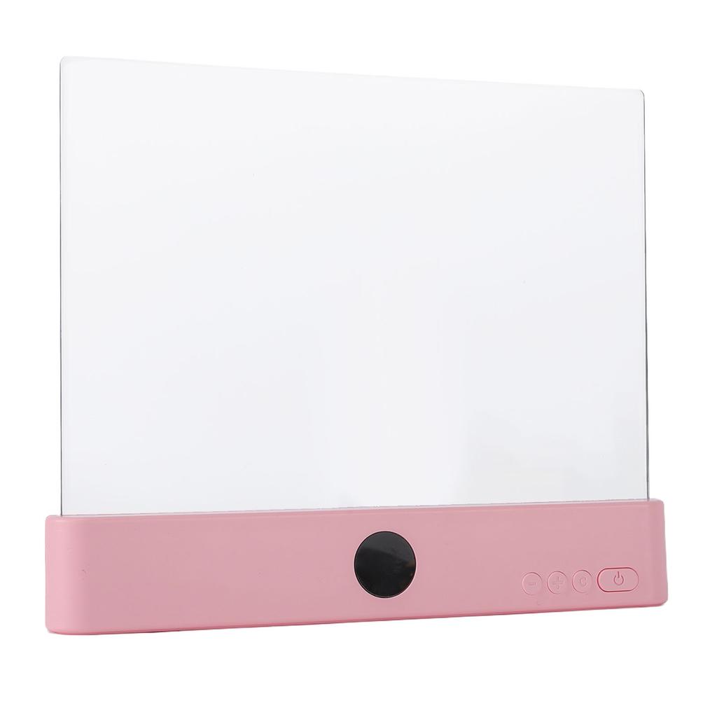 Flat Book Light Clear Rechargeable with 3 Colors Timer Dimmable Night Reading Doodleable Panel Plate Lamp Full Page Pink