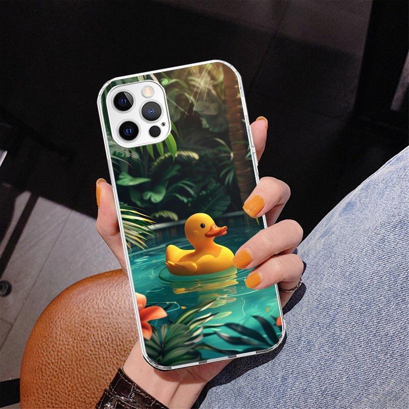 

Rubber Ducks Swimming Pool Phone Case For iPhone 13 12 Mini 11 Pro Max XS XR X SE 7 8 Plus 5S 5 6S 6 Gift Print Cover Fundas iPhone 13