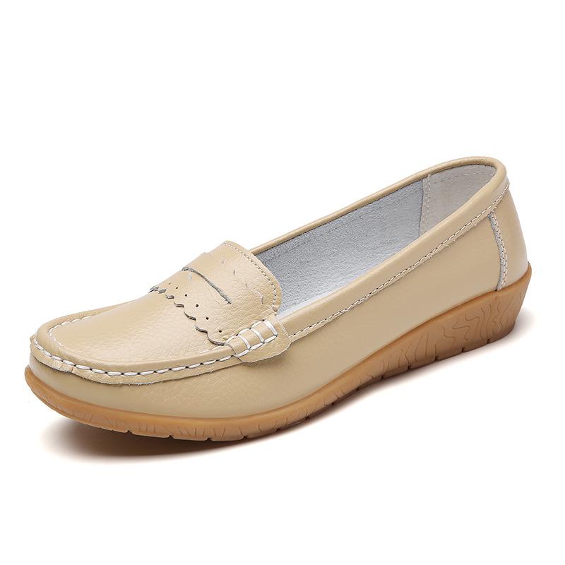 Women's Plus Size Casual Nurse Shoes - Spring/Autumn 2023 Flat Single Shoes with Tendon Sole