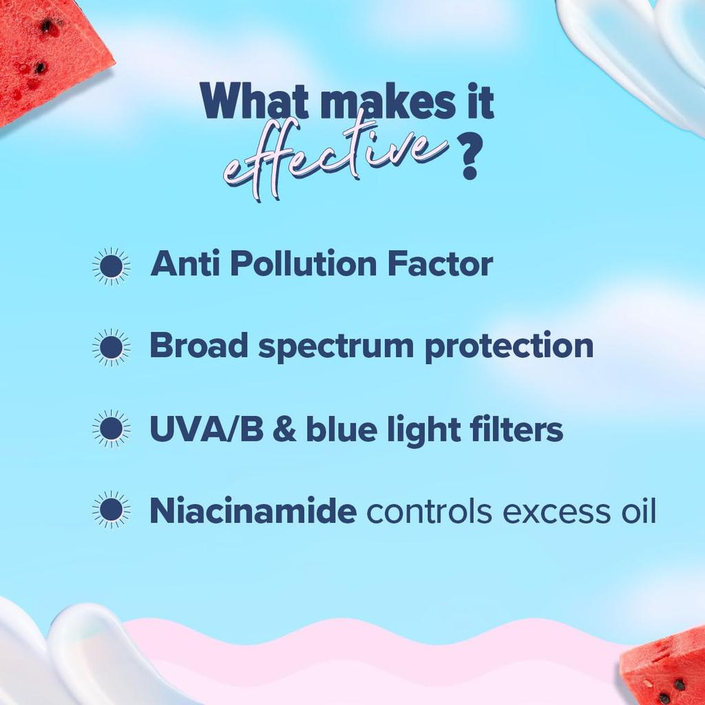 Aqualogica Radiance+ Dewy Sunscreen Gel SPF 50+ PA++++ Broad Spectrum UV & Pollution Protection 30g