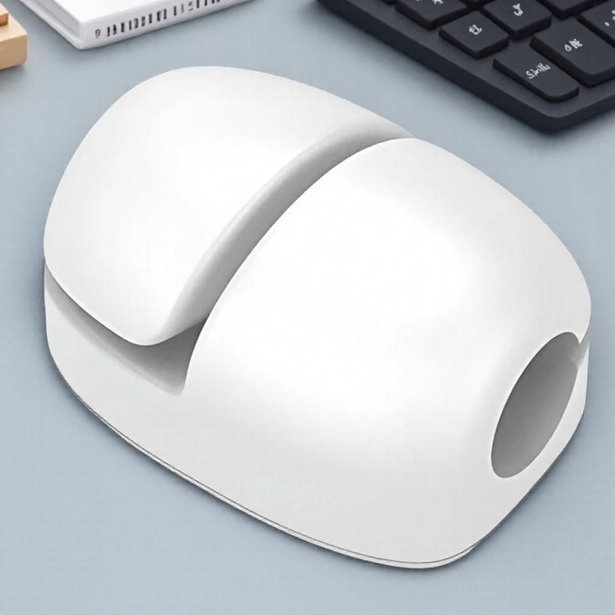 

Silicone Cable Holder Clips USB Organizer Desktop Clamps Self Adhesive Cord Management Tidy Wire Winder белый