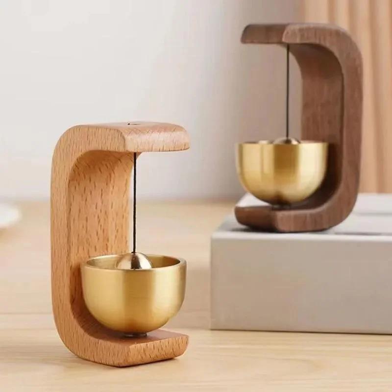 Japanese Style Wooden Wind Chimes Wireless Doorbell Entrance Door Bell Decorative Wind Bell for Home Opening Decor Aesthetic