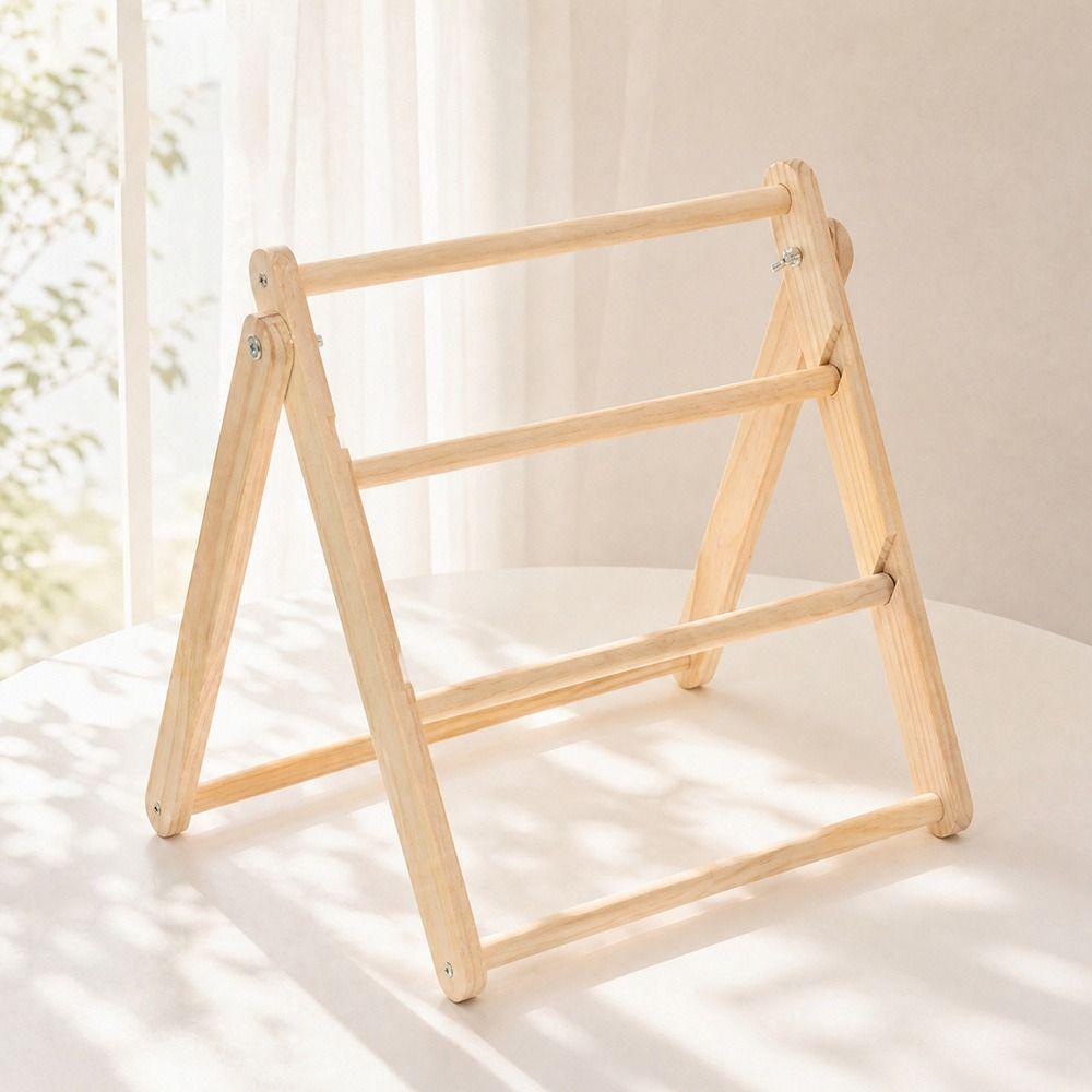 Wooden Material Hair Accessory Organizer 3-layer/4-layer Space-Saving Hair Band Holder Multi-Compartment Jewelry Organizer