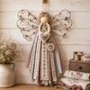 Angel Hanging Display Set for Indoor Rooms, Fabric Body Panels, Wire Outline and Hanging Cord Included for Use