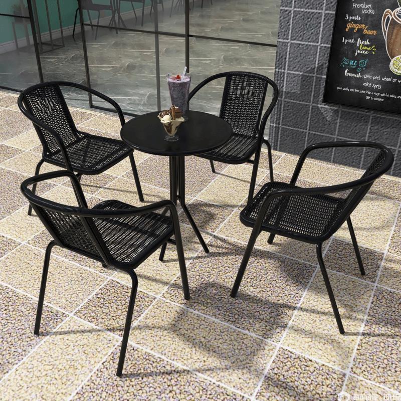 European Style Outdoor Cafe Milk Tea Table and Chair Set