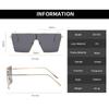 Metal Square Sunglasses Women  Luxury Brand Fashion Large Frame Sun Glasses For Men Retro Gradient Eyeglasses