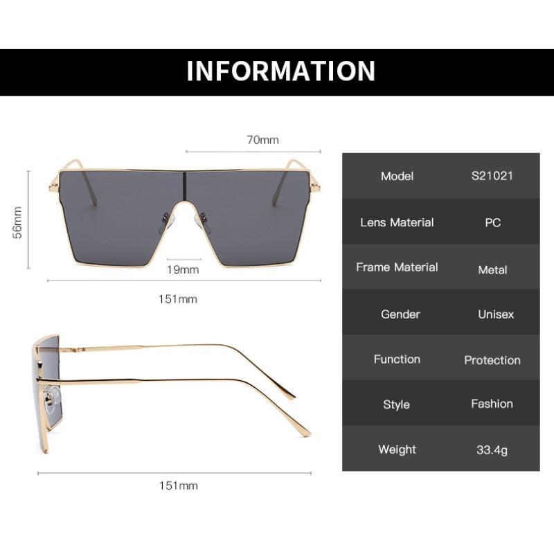 Metal Square Sunglasses Women  Luxury Brand Fashion Large Frame Sun Glasses For Men Retro Gradient Eyeglasses
