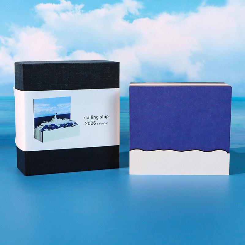 Time Piece Calendar 2026 Desk Calendar 3D Tear-Away Calendar Paper Carving Art Memo Pad Notepad Gift For Christmas Housewarming
