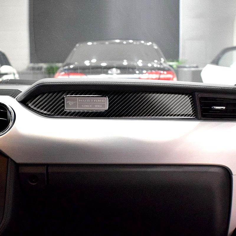 

For Ford Mustang 2015-2019 With Navigation System Black Car Interior Decoration Protection Carbon Fiber Sticker