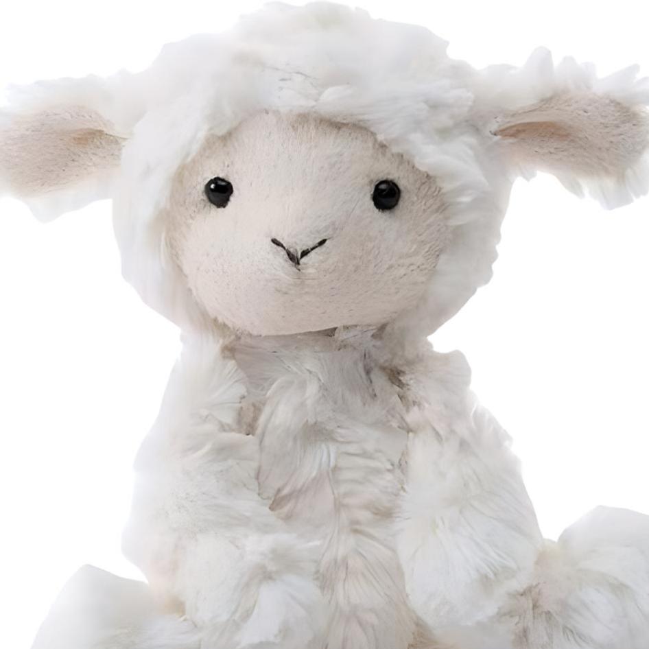 JELLYCAT Farm Animal Series Squiggles Rolled Sheep Comforting Doll Plush Doll 18cm Height