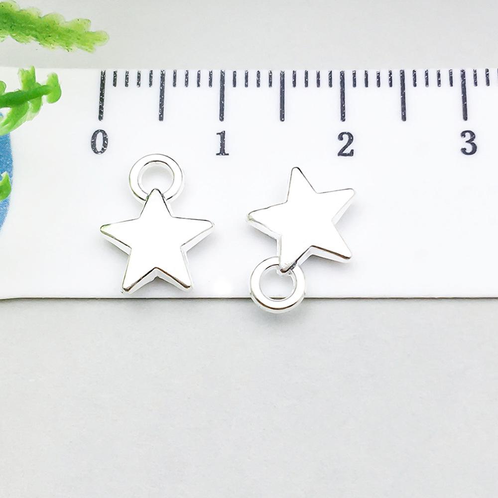 100-Piece Five-Color Alloy Sun, Moon, and Star Pendant Charms for DIY Jewelry