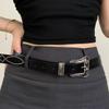 Pu Leather Y2K Jeans Belt Vintage Women's Waist Belt Fashion Punk Style Belt  Party