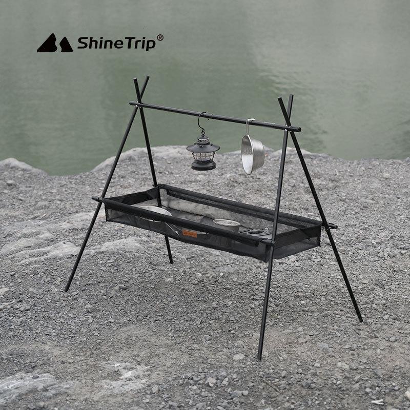 Mountain Fun Portable Folding Camping Tripod Rack and Lamp Hanger