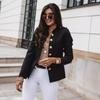 Women's Clothing European American Long-sleeved Slim-breasted Short Suit Jacket Blazer
