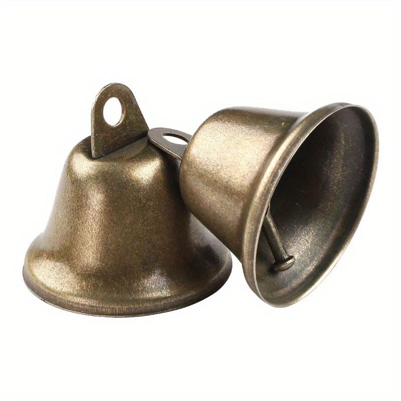 5 Pieces Bronze Vintage Openings Antique Bronze Bells Ringing Bright and Crisp Christmas Decorations Bell Pet Pendant Ideal for Holiday Party Making