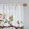 2 Pieces HD Digital Seven Color Bird Flower Figure Printed Window Valance Home Decorating Style Decorative Living Room Bedroom R