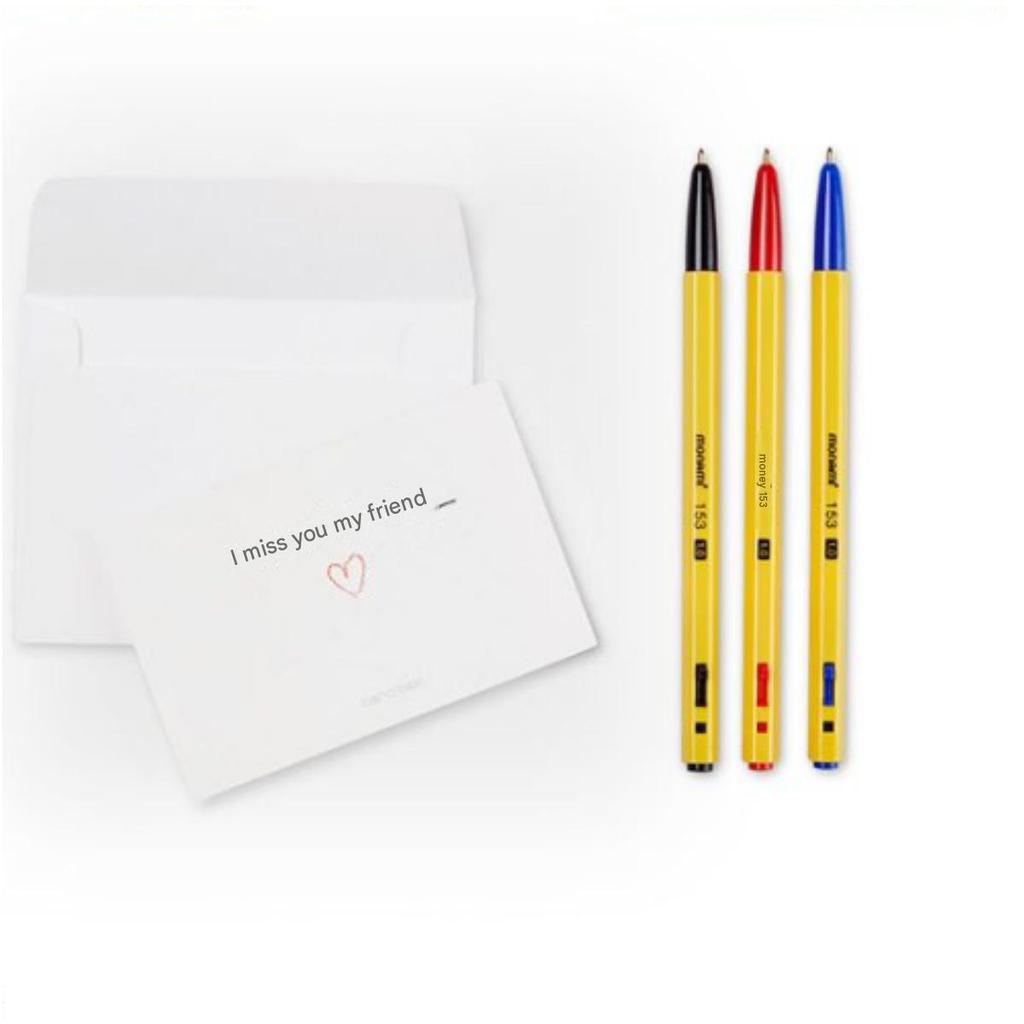 Monami 153 Ballpoint Pen 1.0mm Bold (12pcs/1 Set) 3 Colors/ Back To School College Student Pen Smooth Writing K-Stationery