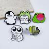 Alloy Animal Charms: Penguin & Frog Brooches for Kids' Backpacks