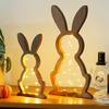 Osterhase Nachtlicht Heimdekorationen Schmuckstück Holz Osterparty Dekoration Leuchtendes Nachtlicht Holzarbeiten Neujahr