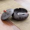 Retro Windproof Ceramic Ashtray with Lid Home Decor Accessories Ashtray Living Room Bar Cigarette Accessories Boyfriend Gift