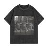 Gewaschenes Sommer Hilfs Baumwoll T-Shirt T-Shirt Vintage Mode Grafik T-Shirt Hohe Qualität Spaß Für Männer Und Frauen Terrier