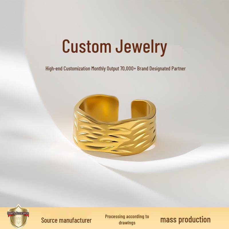Custom 316L Titanium Steel Necklaces & Rings: Design & Personalization Services by Drawing & Sample Supply and Manufacture