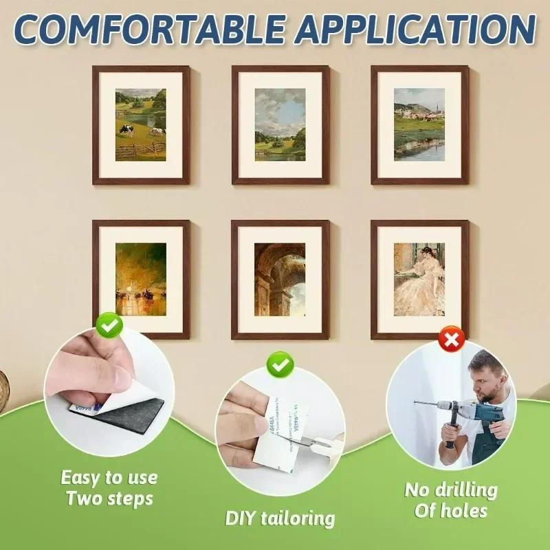 100/10x Selvklebende Skumpads Dobbeltsidig Tape Sterk Monteringstape Høy Viskositet Kvadratisk Kunstfoto Hengende Klistremerker