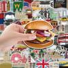 100 Architectural Graffiti Stickers Guitar Mobile Phone Car Decoration Stickers Waterproof Creative Cartoon Stickers