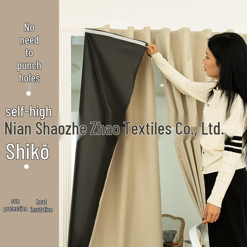 Velcro 2025 Blackout Curtains - Punch-Free, Self-Adhesive Sunshade for Bedroom